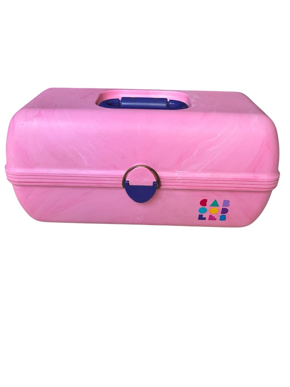 Caboodles Vintage 80s Larger Pink Cosmetic Makeup Case Model 2630 3-Tier Mirror
